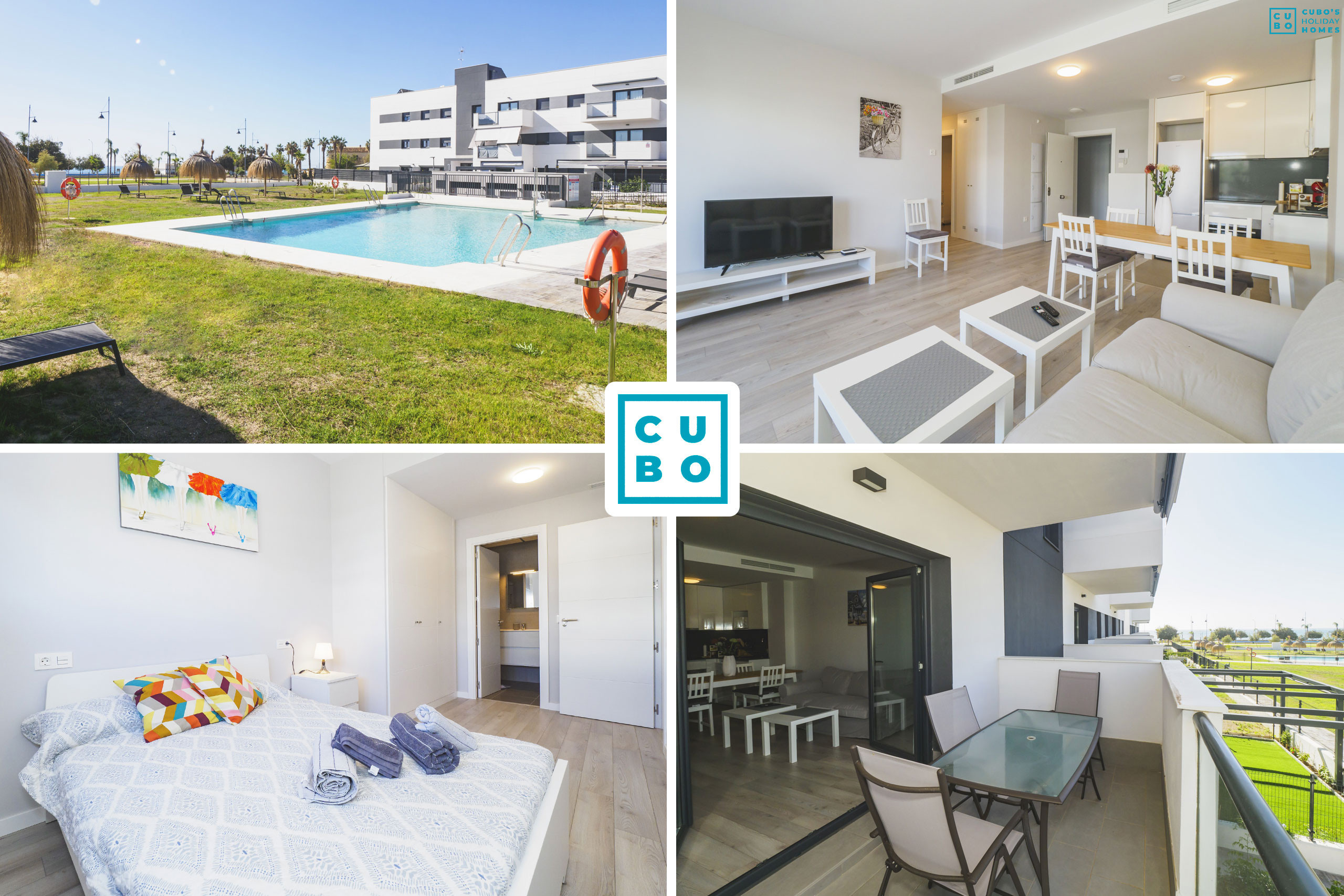 Apartamento con piscina y parking en Vélez Málaga para 6 personas.