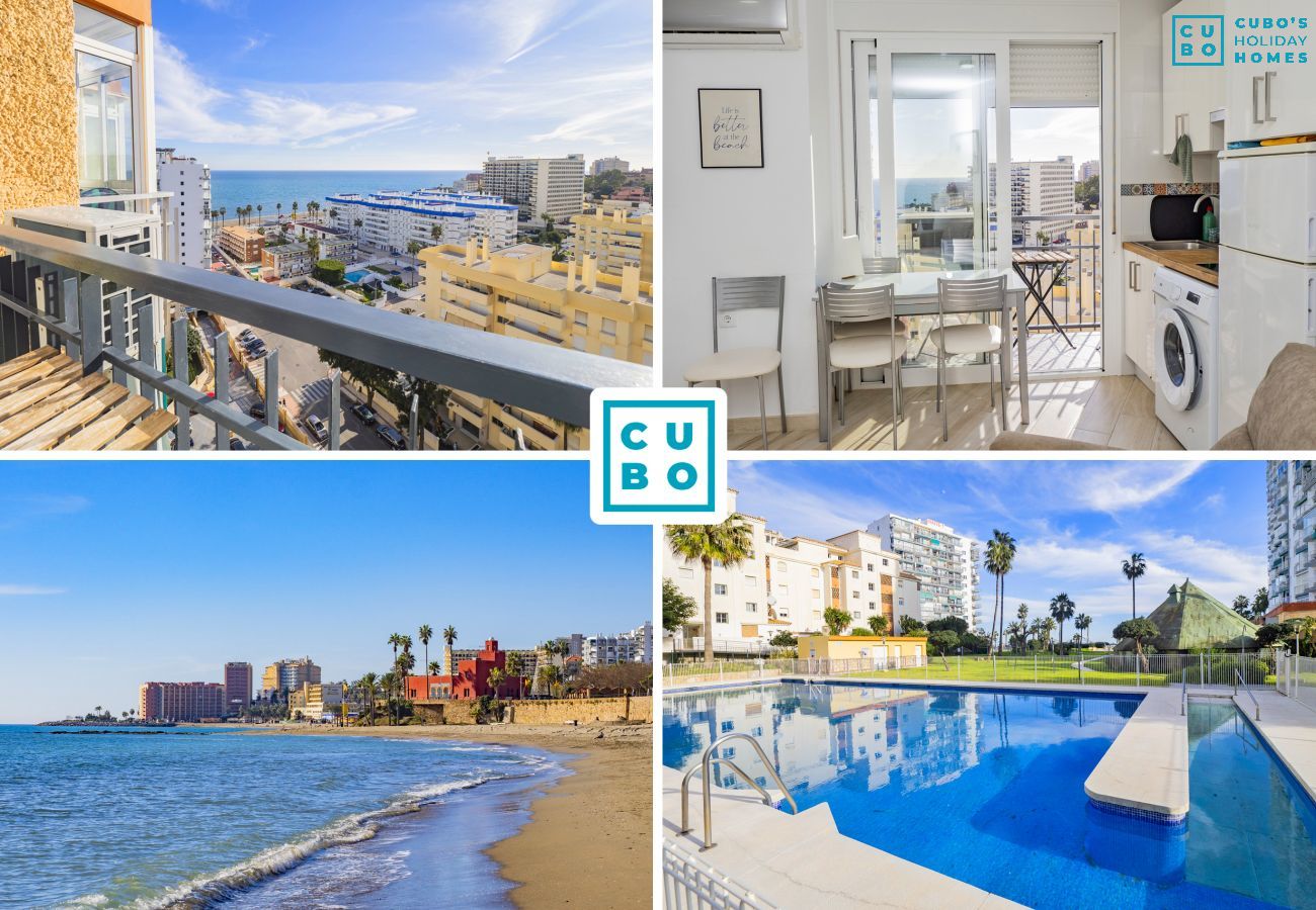 Acogedor estudio en Benalmádena con vistas al mar