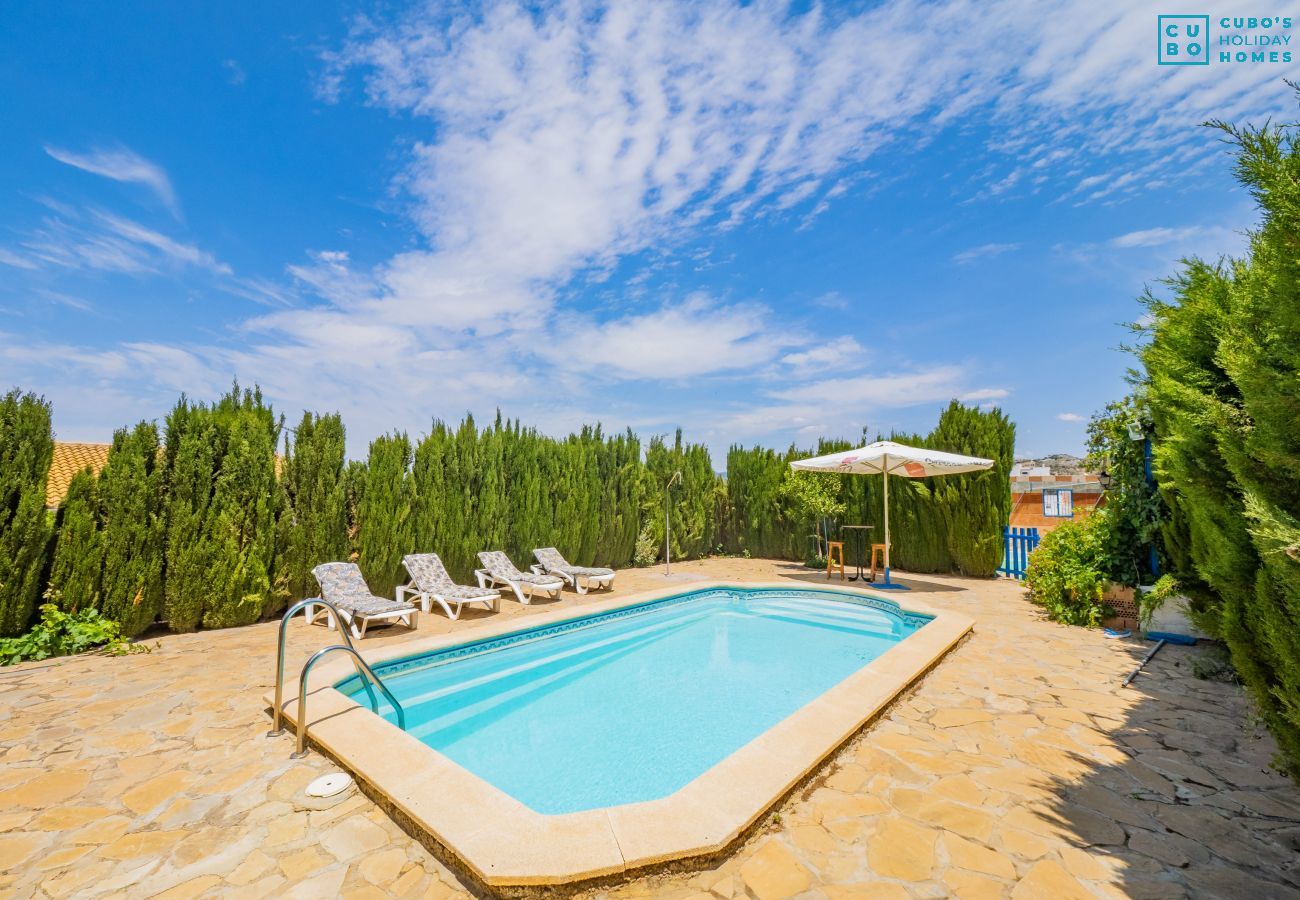 Private pool of the accommodation in Ardales