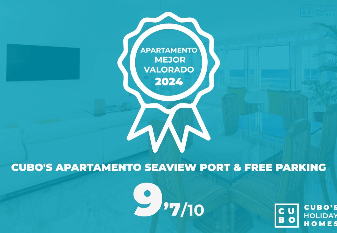 Apartment in Málaga - Cubo's Apartamento Seaview Port & Free Parking