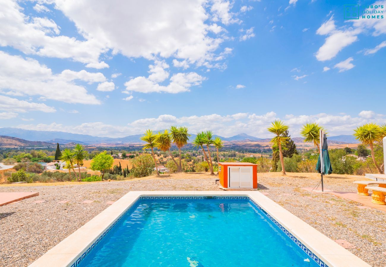 Private pool with mountain views