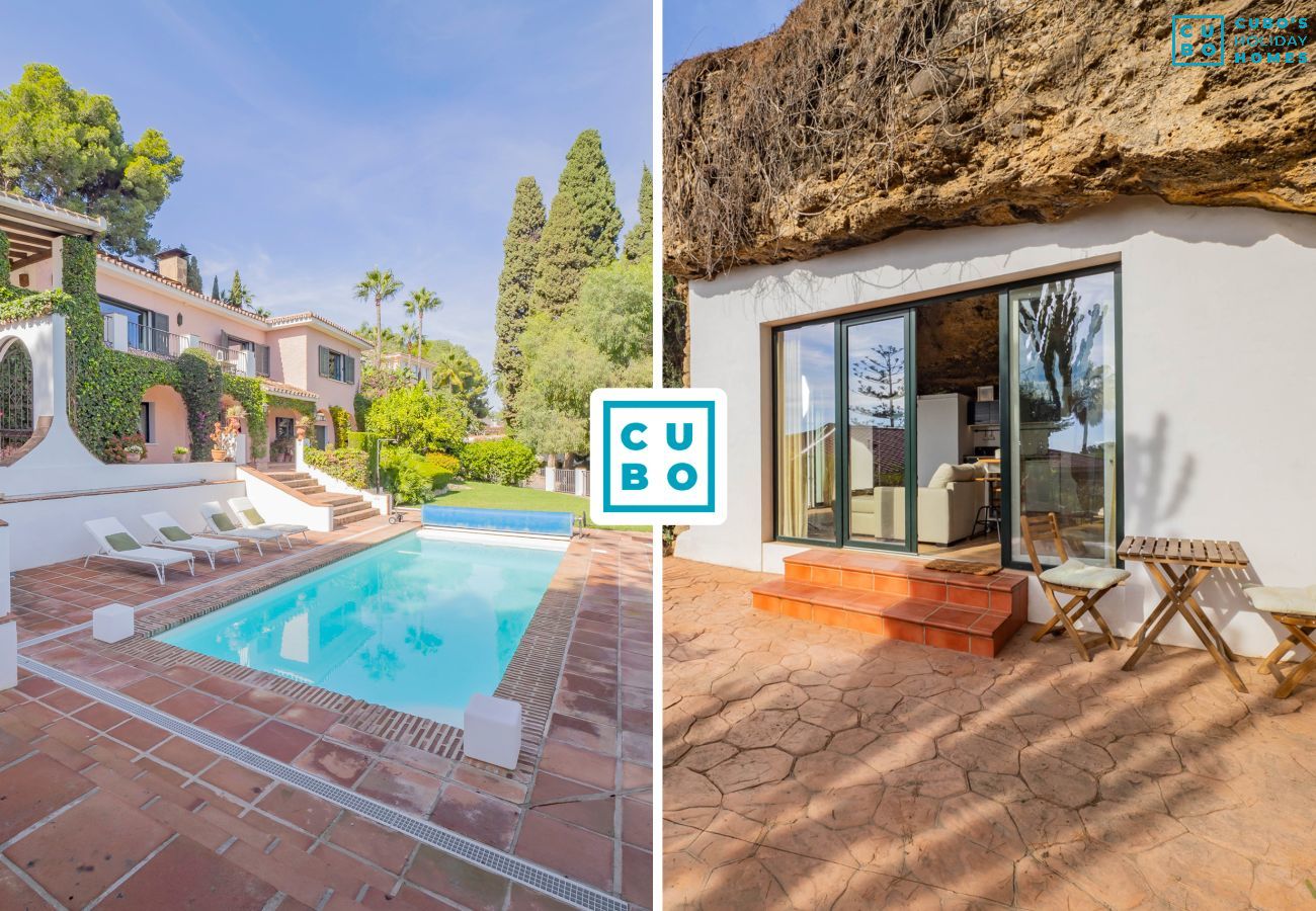 Villa de vacances avec piscine + maison troglodyte pour 12 personnes